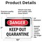 Signmission Keep Out Quarantine Danger Sign, Vinyl Decal, 10in W x 7in L, 2PK OS-2PACK-DS-D-710-L-1872 - alternate 5